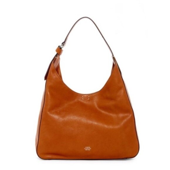 VINCE CAMUTO ADRIA HOBO LEATHER HANDBAG CHESTNUT BROWN NWT - Picture 1 of 9
